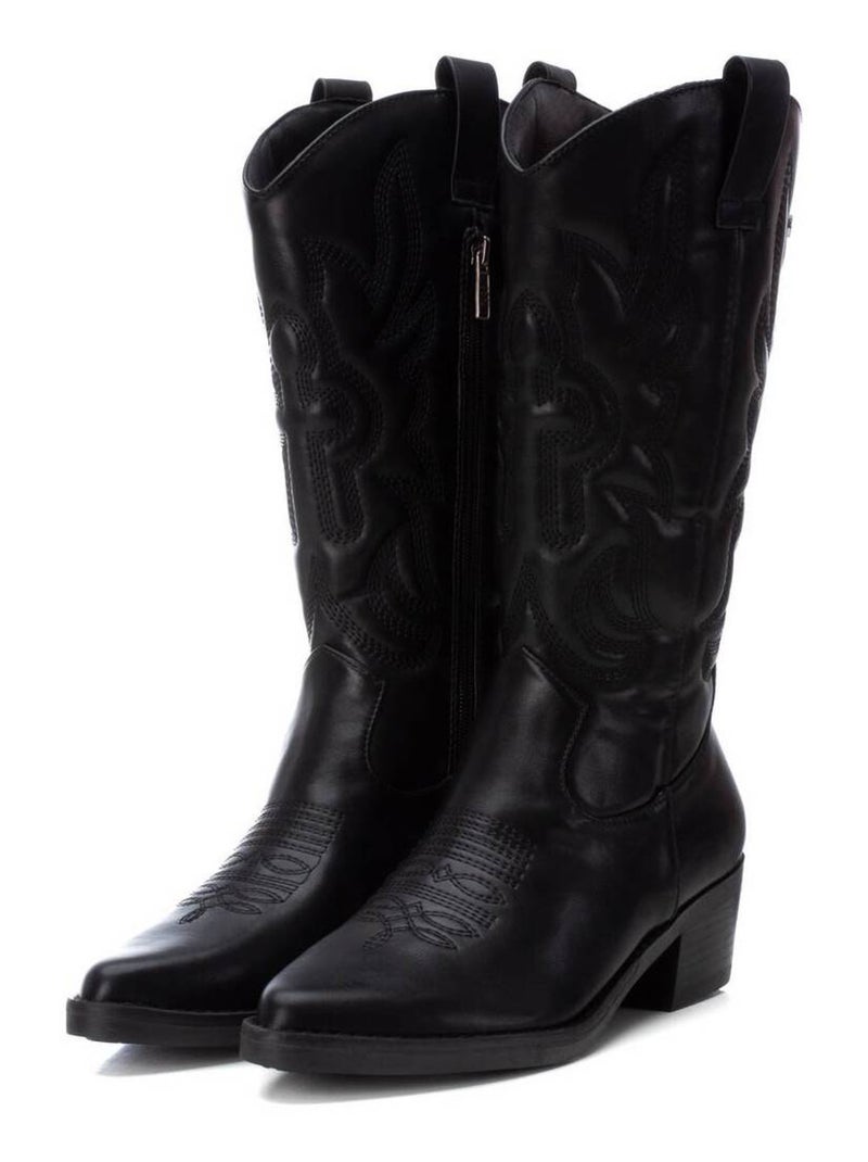 Bottes pour femme style cowboy Noir - Kiabi