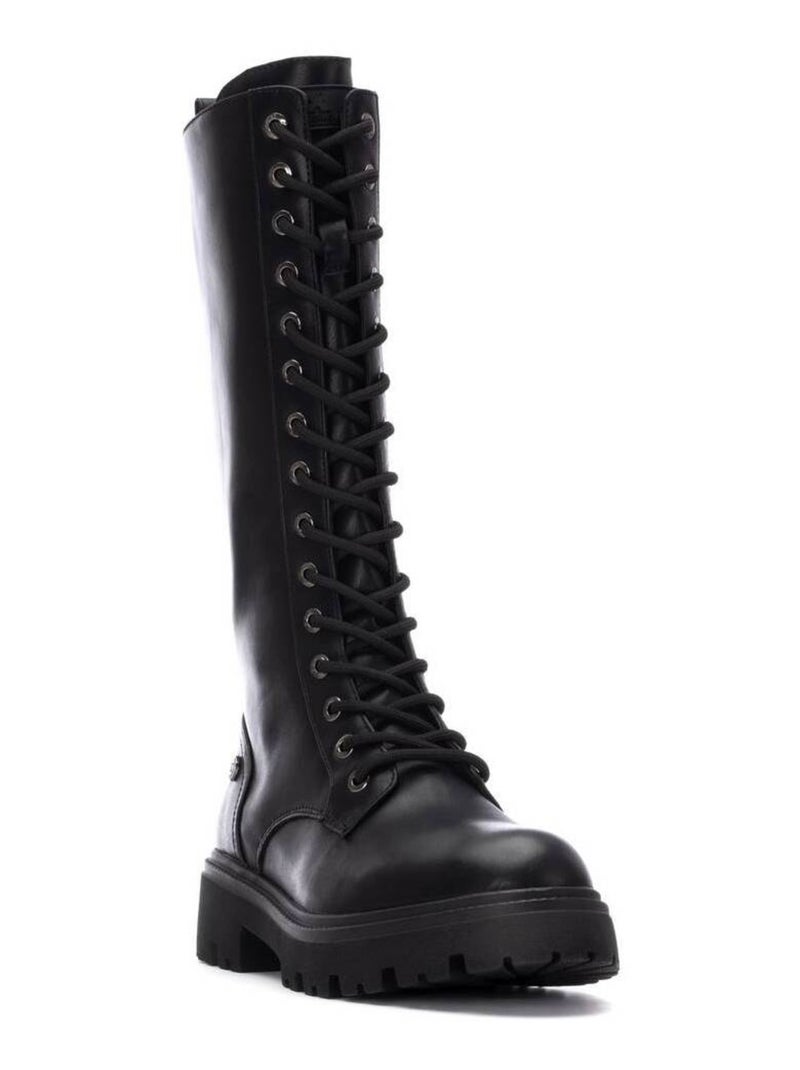 Bottes pour femme style militaire Noir - Kiabi
