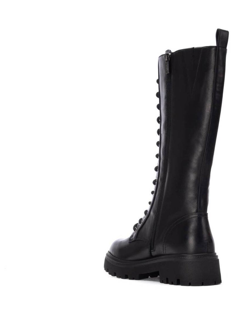 Bottes pour femme style militaire Noir - Kiabi