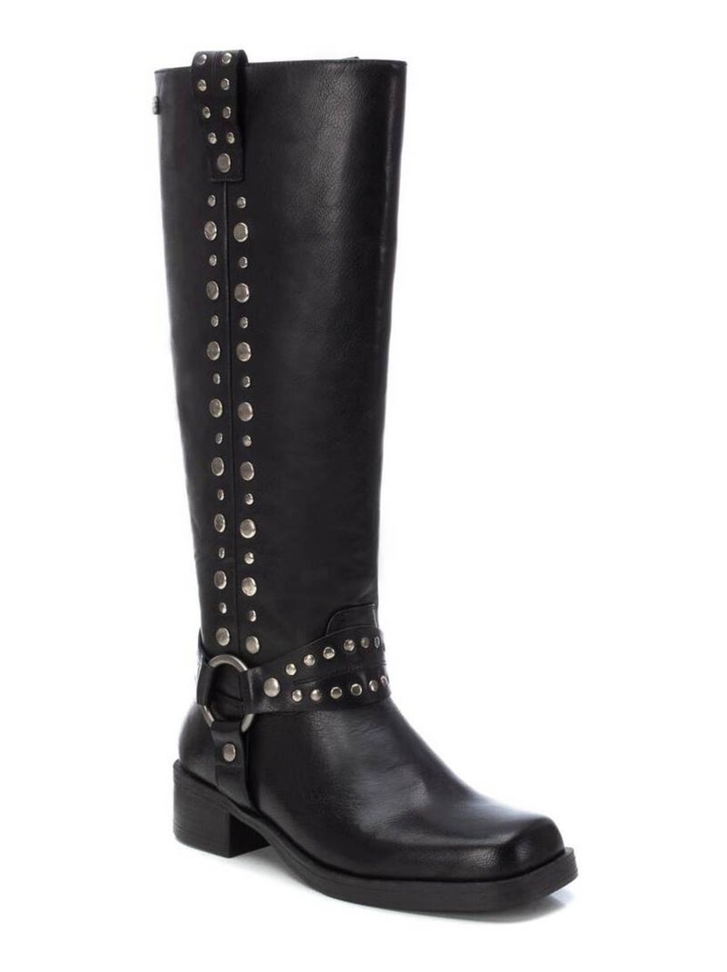 Bottes pour femme style motard Noir - Kiabi