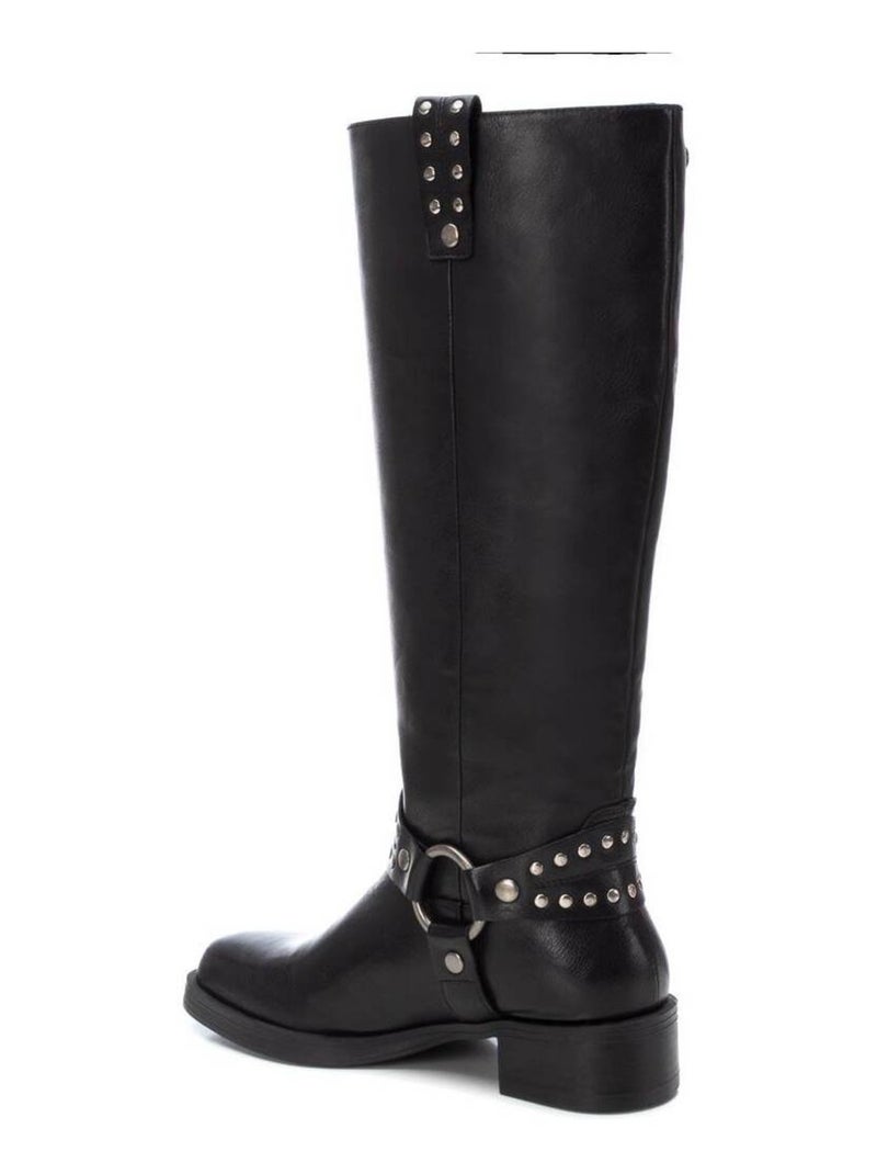 Bottes pour femme style motard Noir - Kiabi
