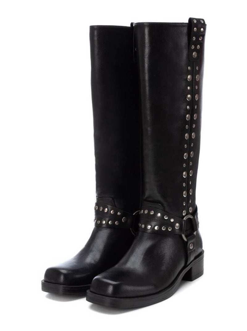 Bottes pour femme style motard Noir - Kiabi
