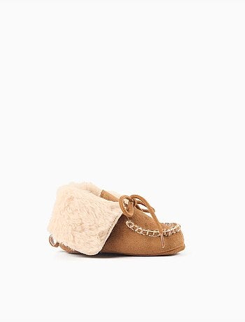 Bottes pré-marche avec doublure en peluche douce synthétique