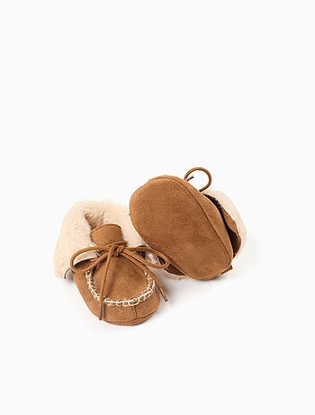 Bottes pré-marche avec doublure en peluche douce synthétique
