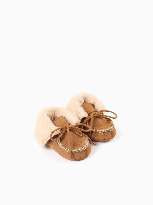 Bottes pré-marche avec doublure en peluche douce synthétique - Kiabi Bottes pré-marche avec doublure en peluche douce synthétique - Kiabi