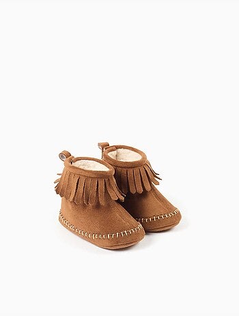 Bottes pré-marche avec doublure et franges