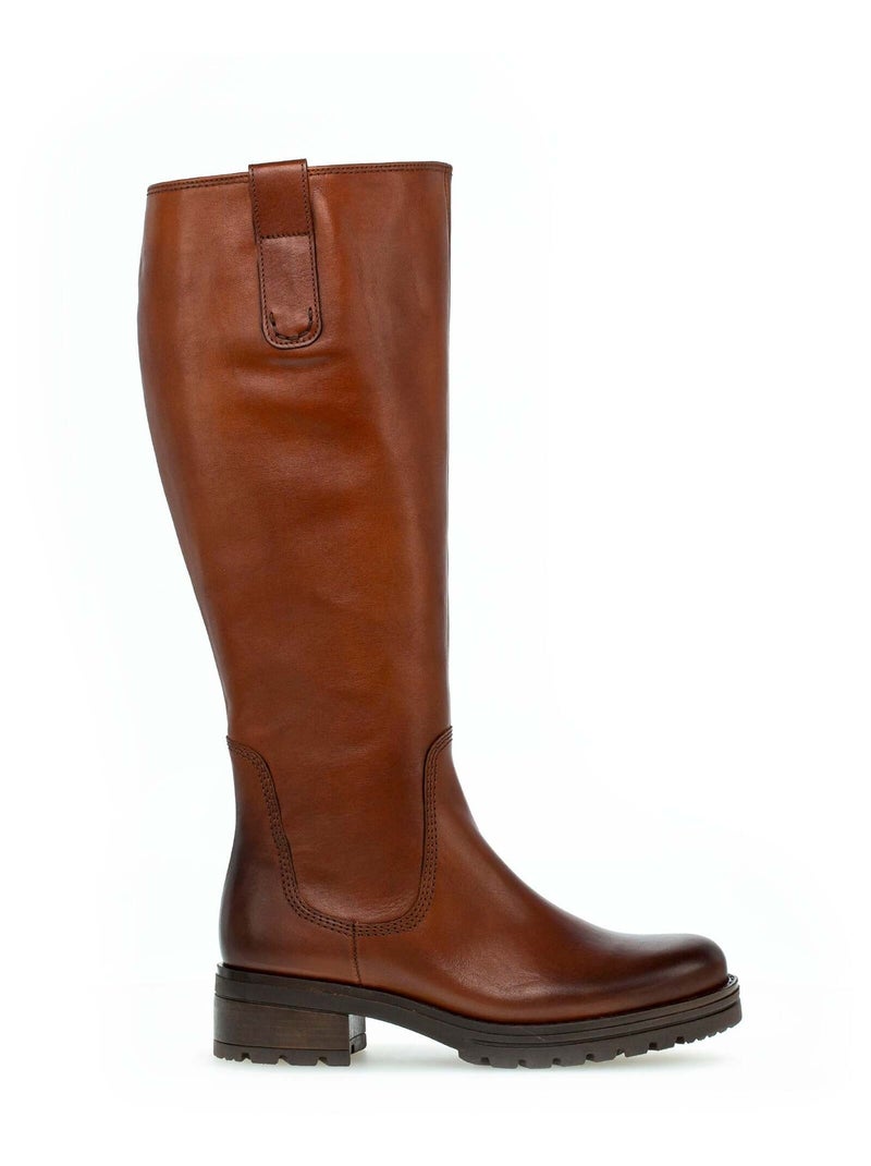 Bottes sattels en cuir lisse Gabor Marron - Kiabi