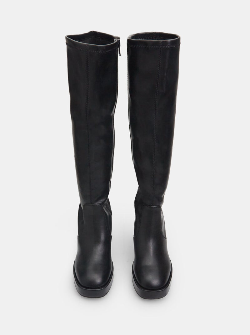 Bottes souples avec large talon et plateau BATA Noir - Kiabi