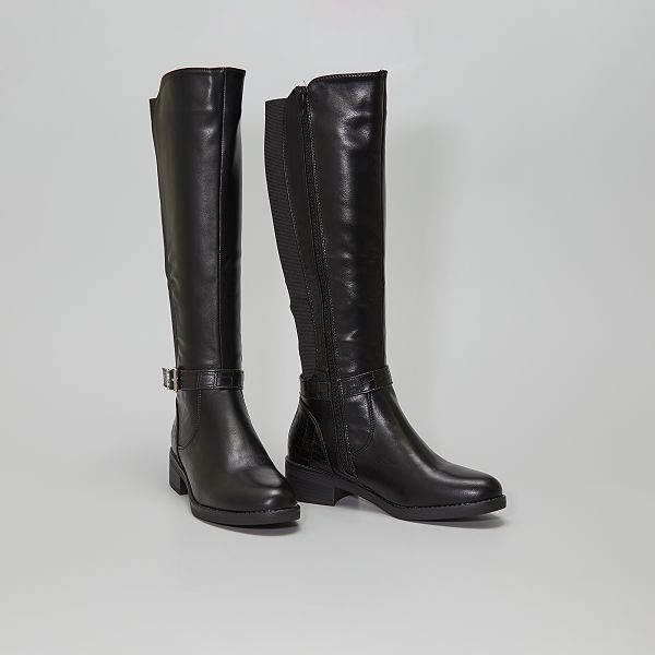 Bottes style cavalier femme - noir - Kiabi - 35,00€