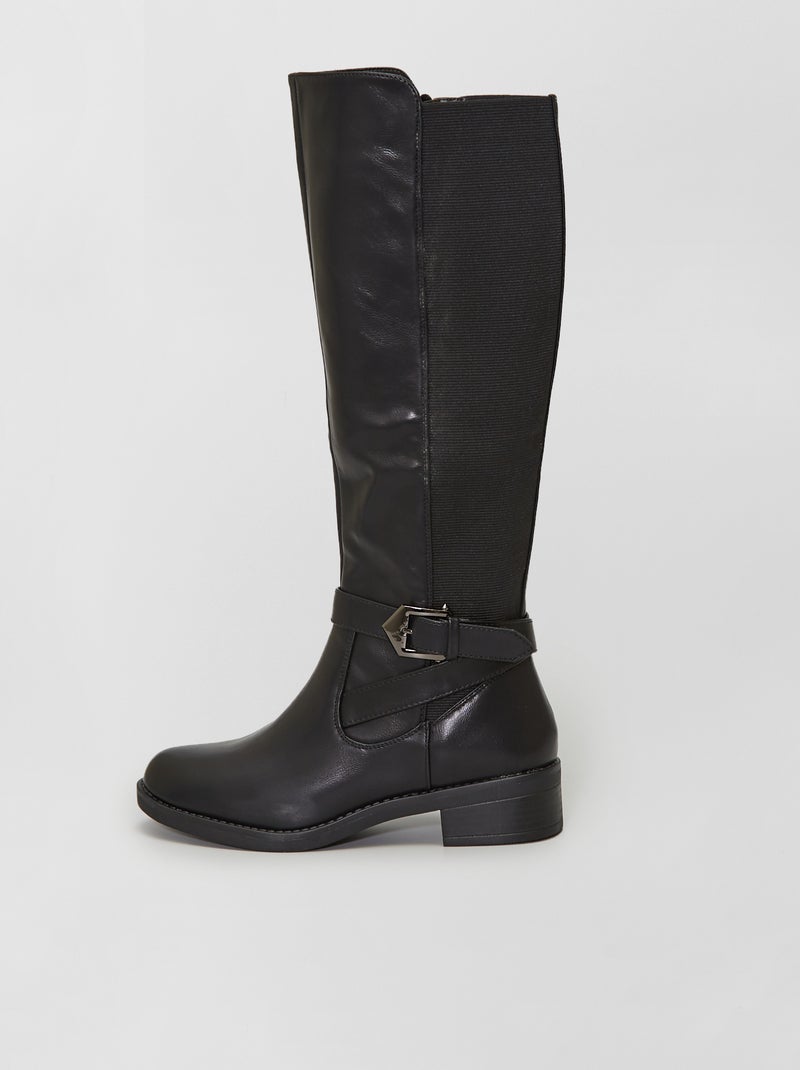 Bottes style cavalier noir - Kiabi