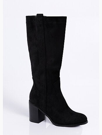 Bottes suédine bout rond thème western - afibel