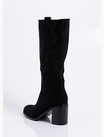 Bottes suédine bout rond thème western - afibel