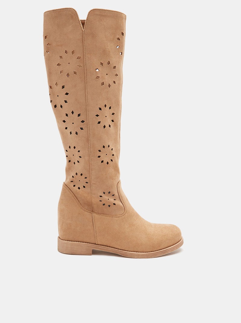 Bottes tige ajourée BATA Beige - Kiabi