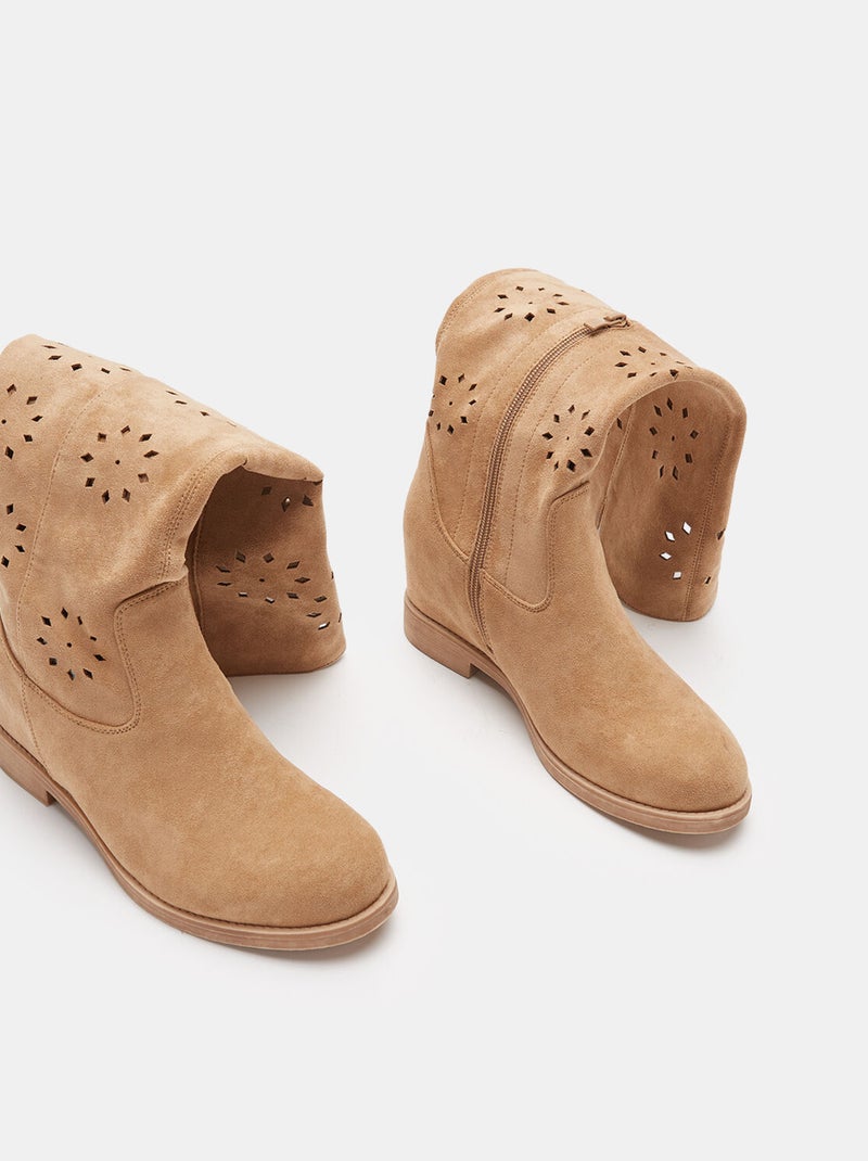 Bottes tige ajourée BATA Beige - Kiabi