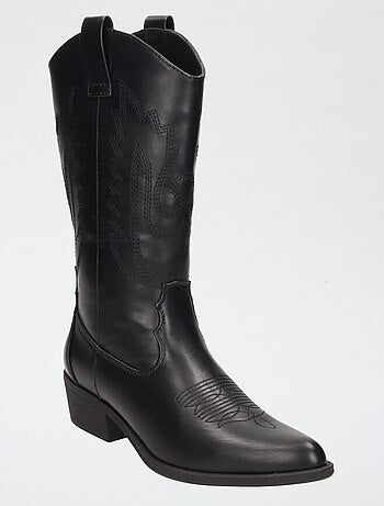 Bottes type western en simili