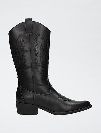 Bottes type western en simili