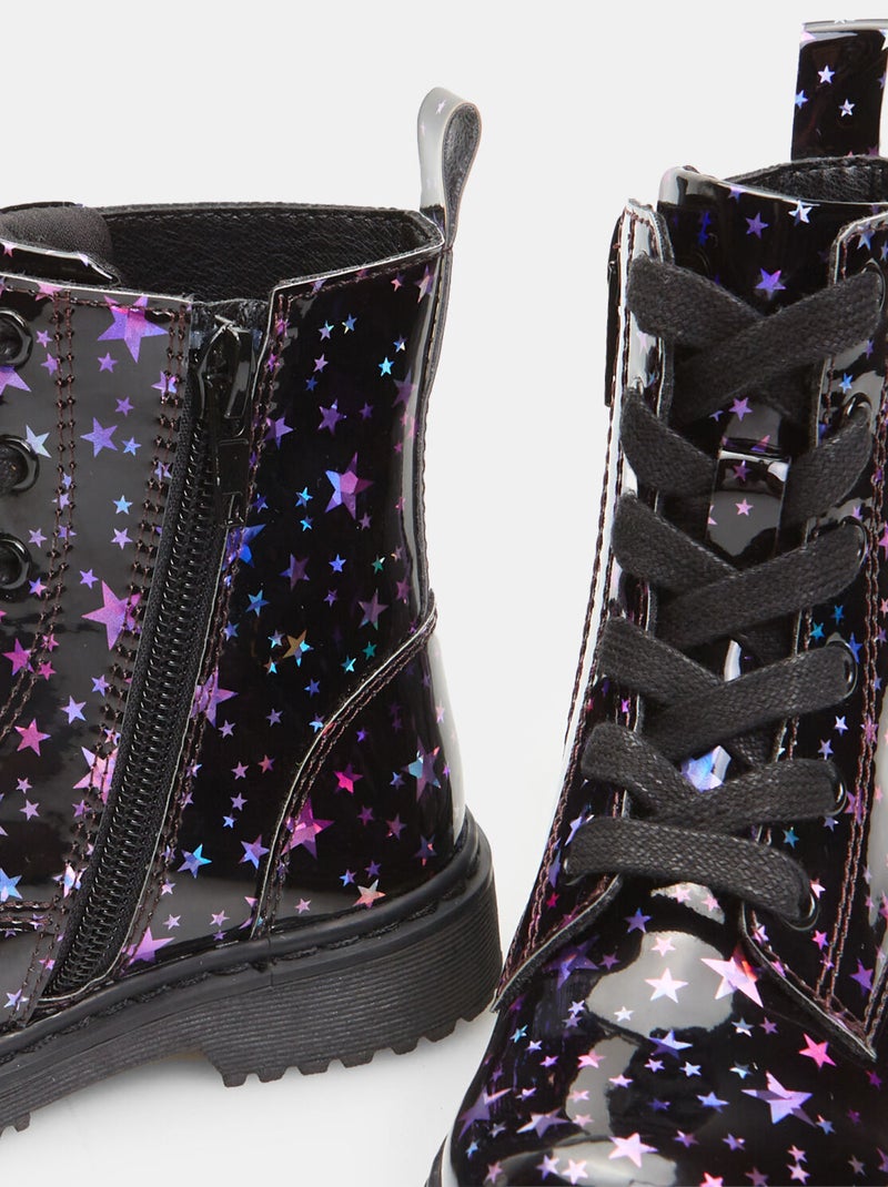 Bottes vernies avec étoiles BATA Noir - Kiabi