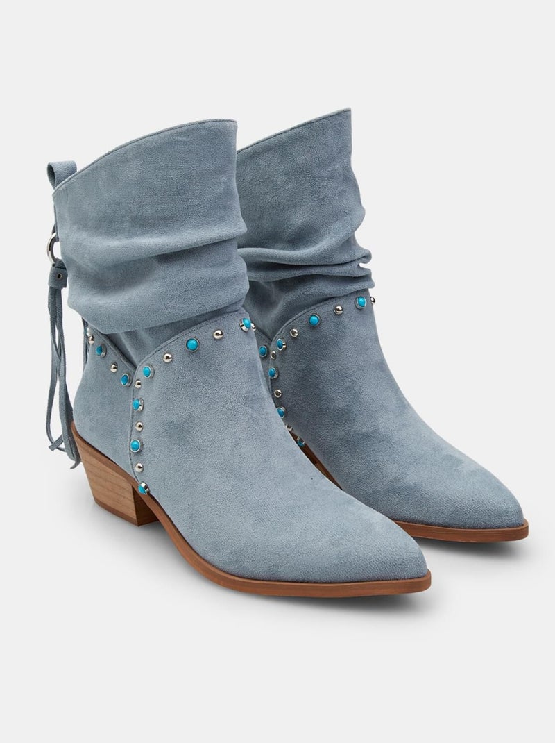 Bottes Western BATA Urbaines Bleu - Kiabi