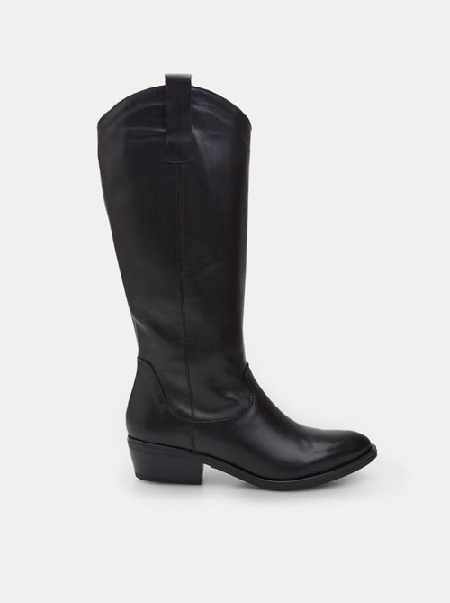 Bottes Western confortables  BATA en cuir - Kiabi