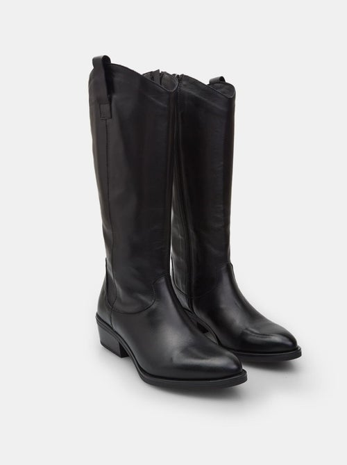 Bottes Western confortables  BATA en cuir - Kiabi