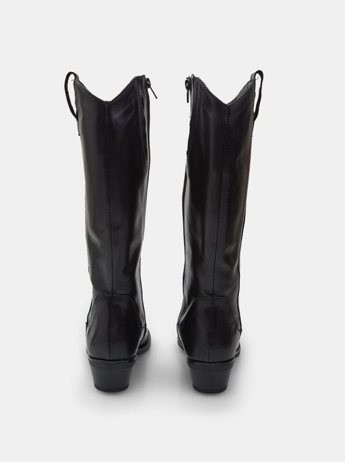 Bottes Western confortables  BATA en cuir - Kiabi