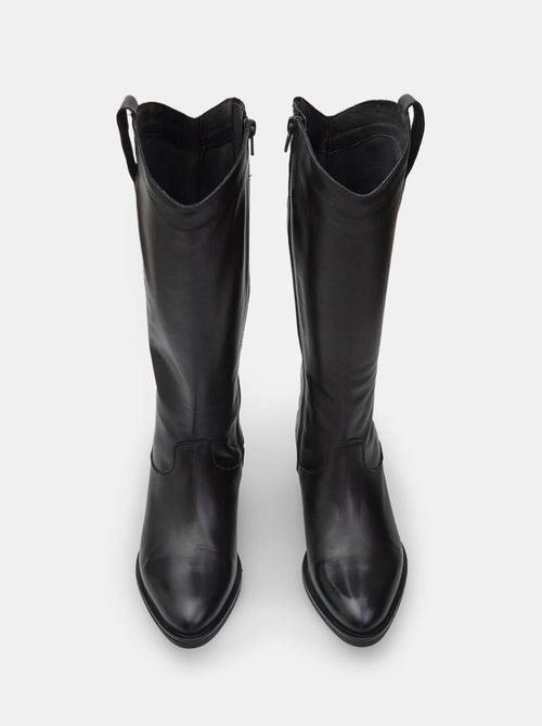 Bottes Western confortables  BATA en cuir - Kiabi