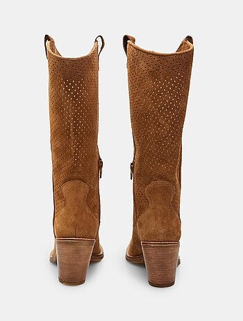 Bottes Western en daim confortables BATA