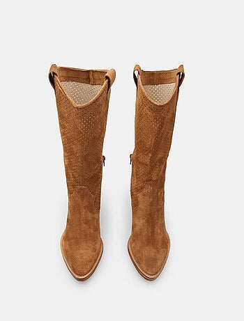 Bottes Western en daim confortables BATA