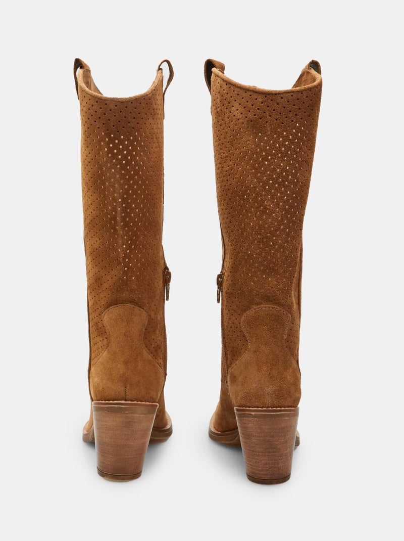 Bottes Western en daim confortables  BATA Bronze - Kiabi