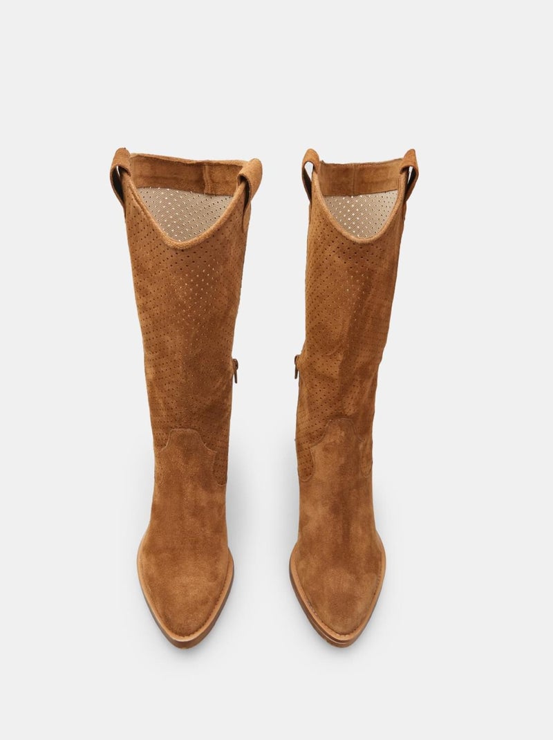 Bottes Western en daim confortables  BATA Bronze - Kiabi