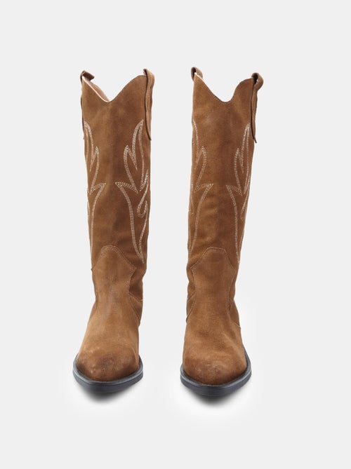 Bottes Western en daim confortables BATA - Kiabi Bottes Western en daim confortables BATA - Kiabi