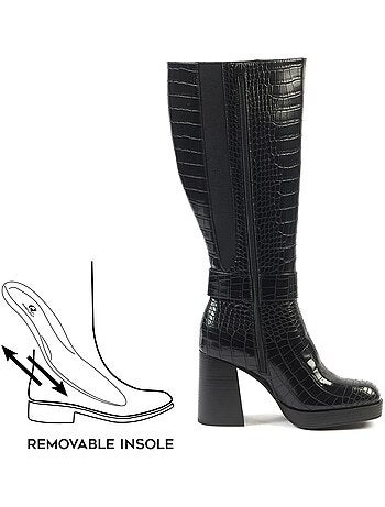 Bottes XL pour mollets larges - Modèle Nina