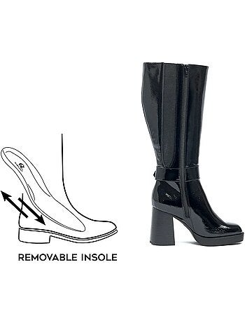 Bottes XL pour mollets larges - Modèle Nina