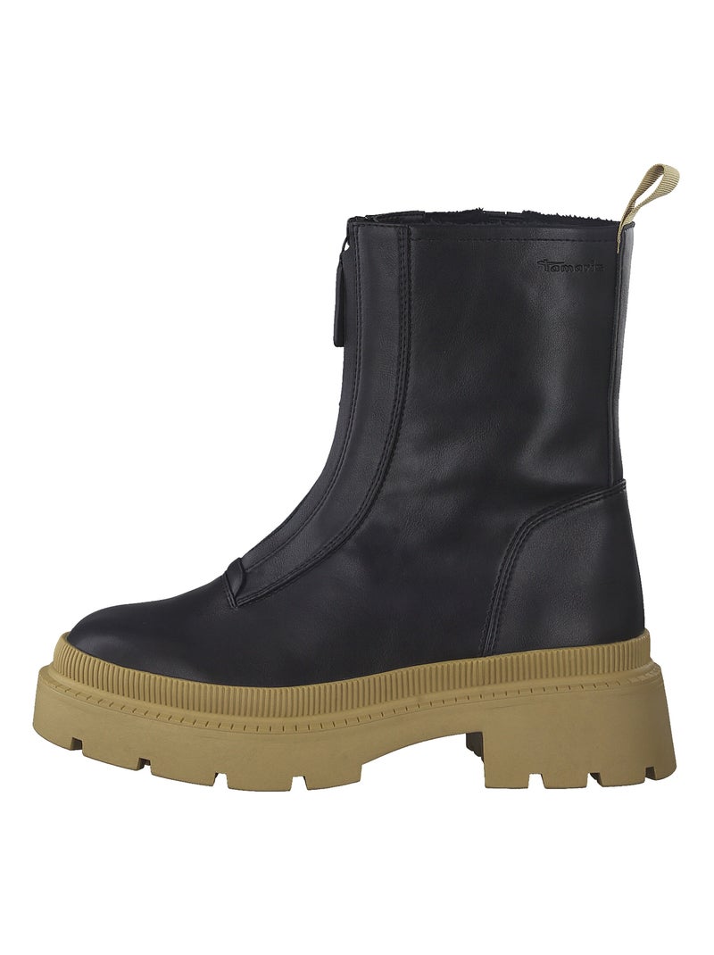 Bottes Zippée Tamaris Noir Marron - Kiabi