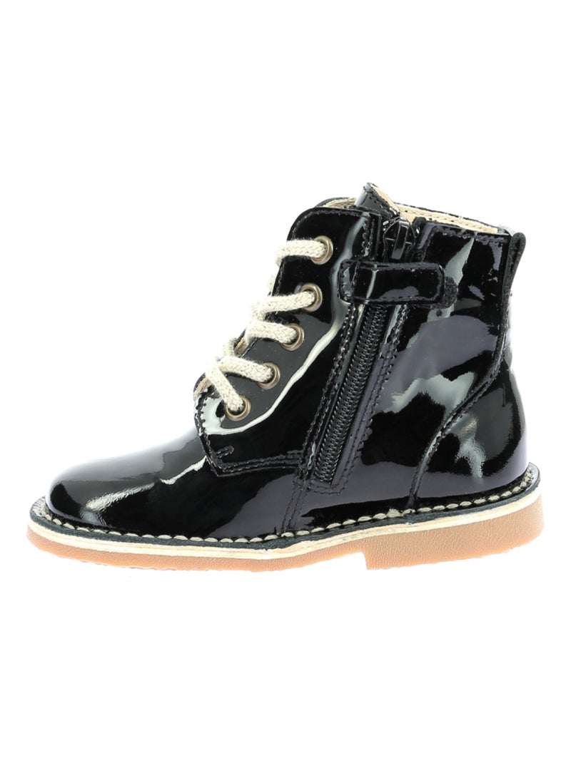 Bottillons Cuir Abotine Aster Noir - Kiabi