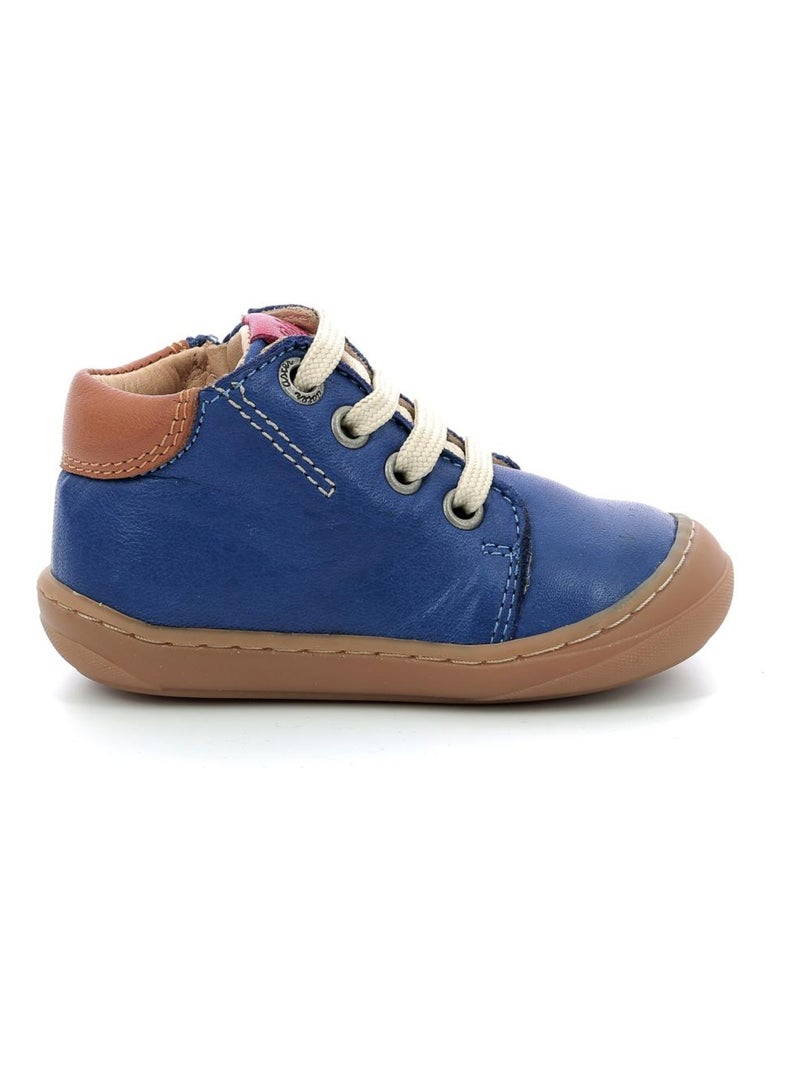 Bottillons Cuir Chyoso Aster Bleu - Kiabi