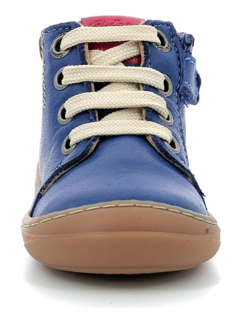 Bottillons Cuir Chyoso Aster Bleu - Kiabi
