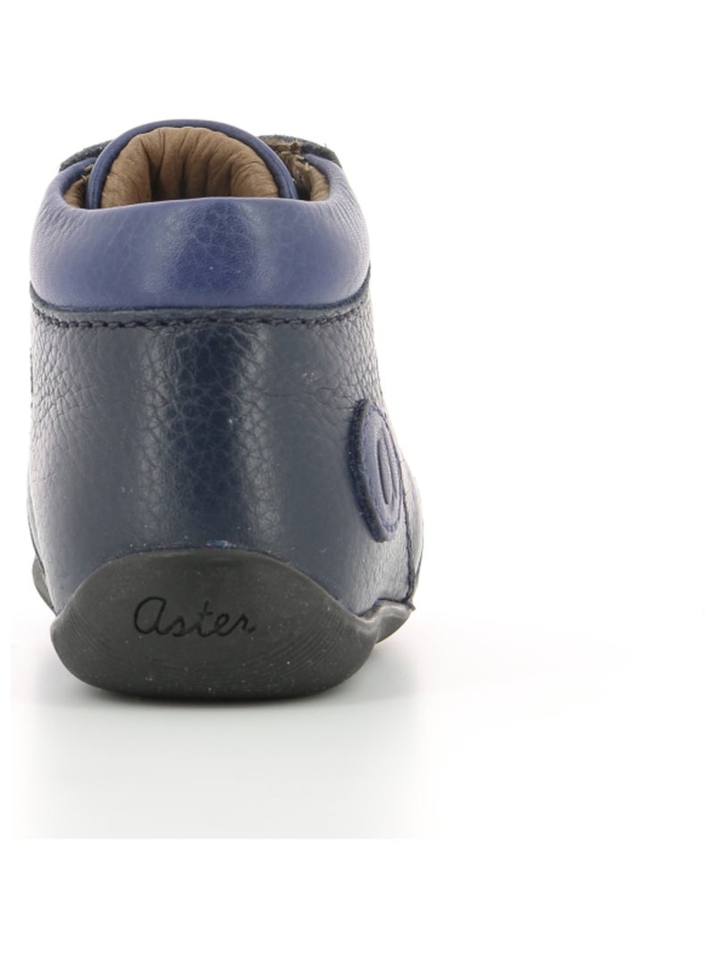 Bottillons Cuir Didié Aster Bleu marine - Kiabi