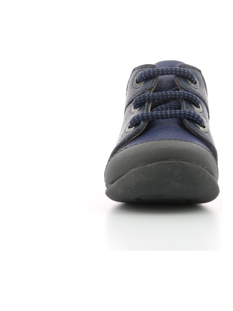 Bottillons Cuir Didié Aster Bleu marine - Kiabi