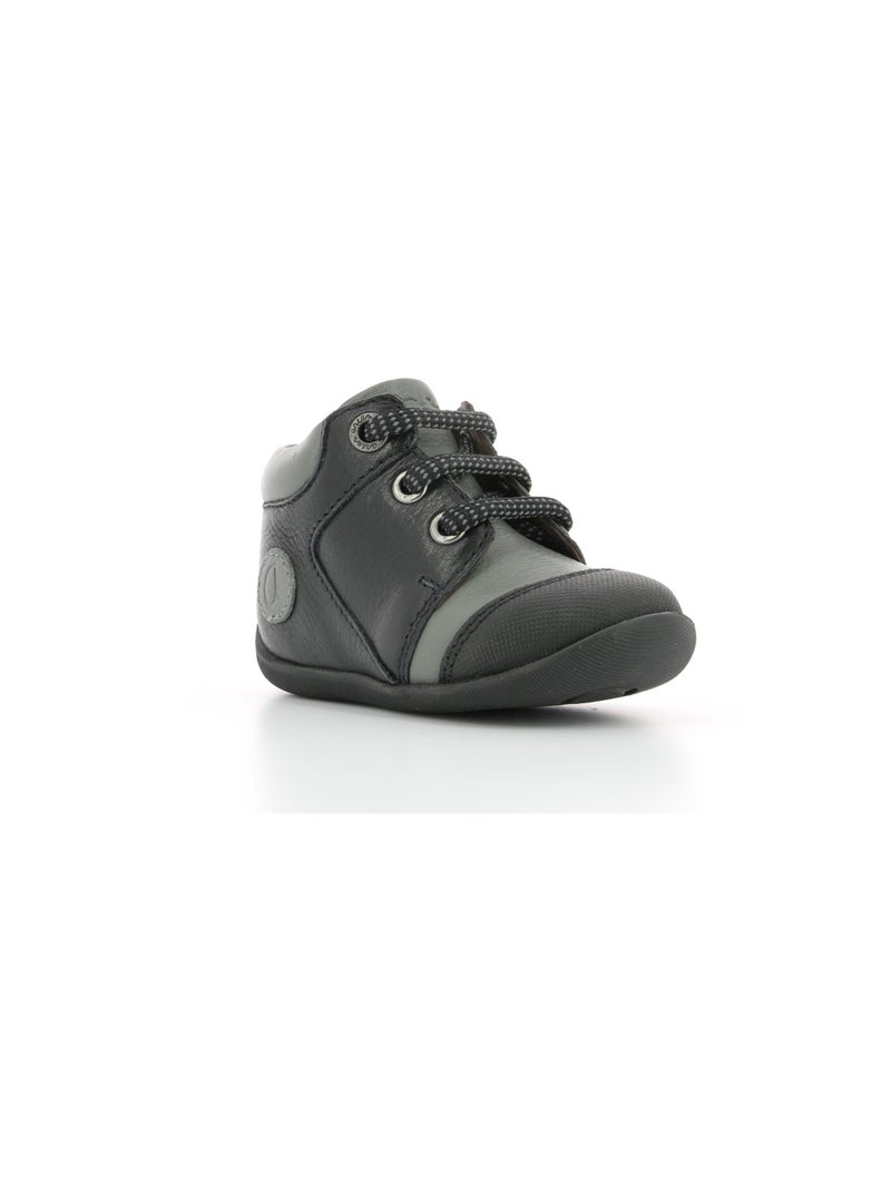 Bottillons Cuir Didié Aster Gris - Kiabi