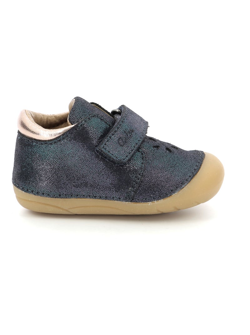 Bottillons Cuir Kimousi Aster Bleu marine - Kiabi