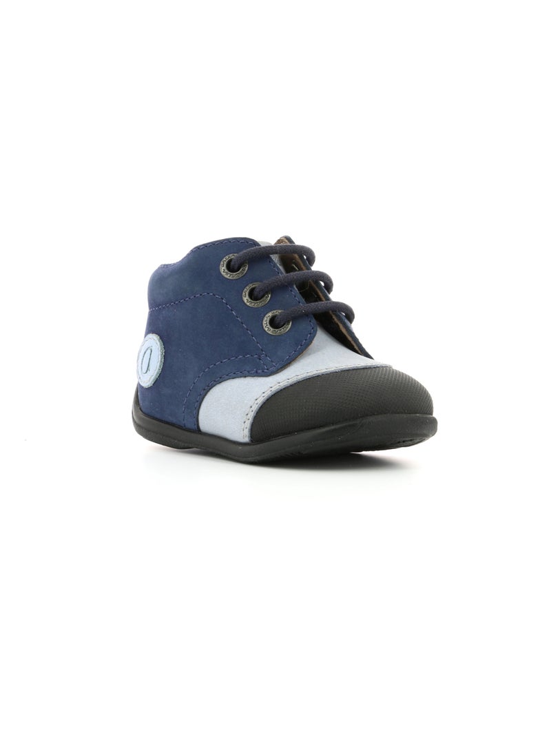 Bottillons Cuir Okidou Aster Bleu - Kiabi