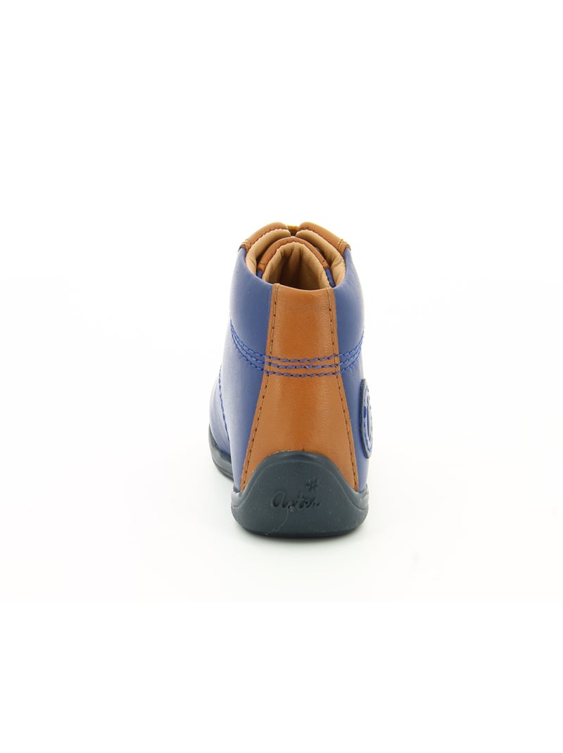 Bottillons Cuir Olbi Aster Bleu - Kiabi