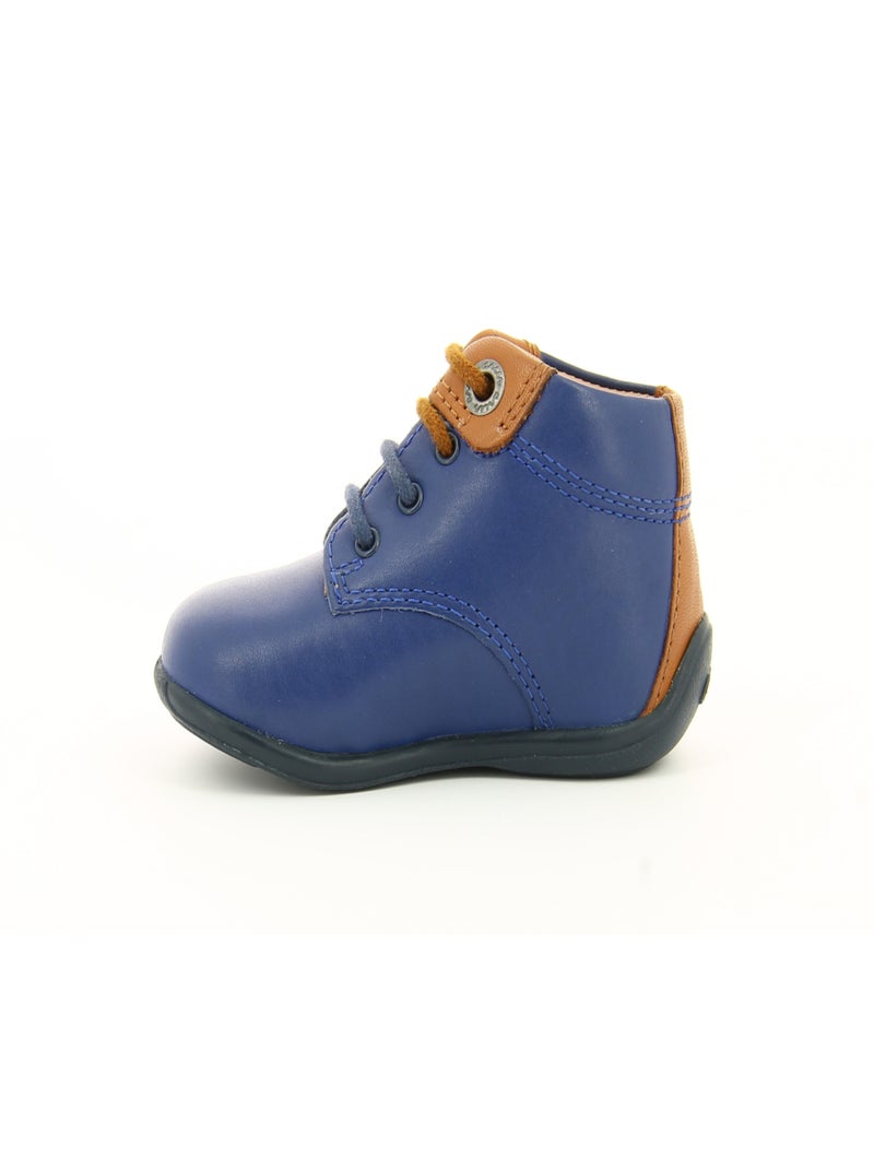 Bottillons Cuir Olbi Aster Bleu - Kiabi