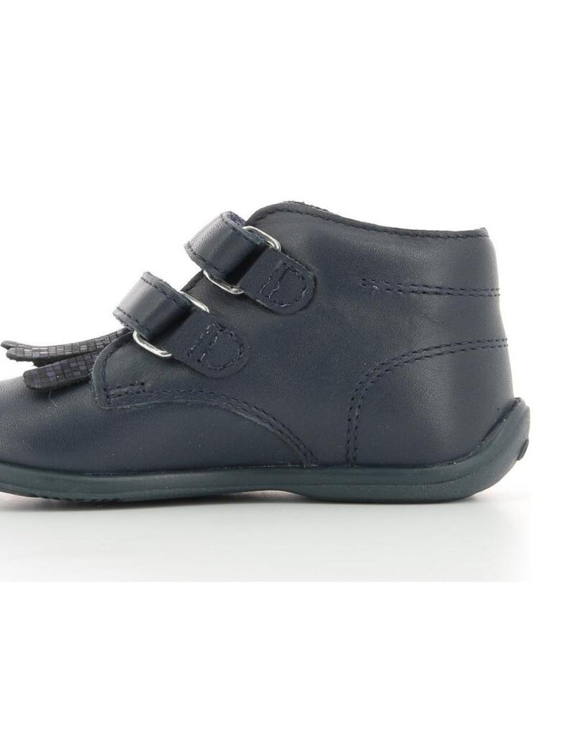 Bottillons Cuir Olli Aster Bleu marine - Kiabi