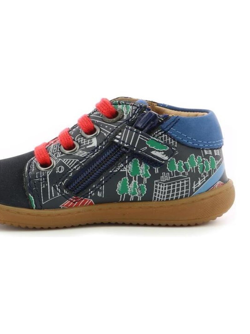 Bottillons Cuir Pyoso Aster Bleu marine - Kiabi