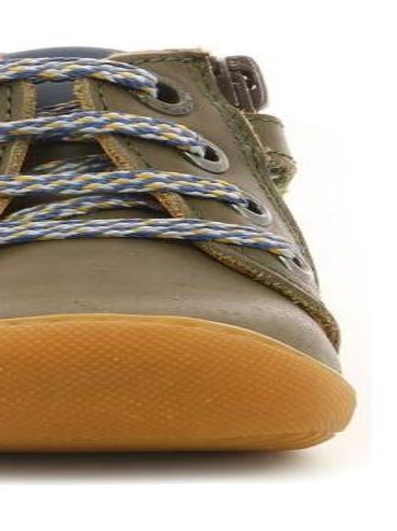 Bottillons Cuir Pyoso Aster Kaki - Kiabi