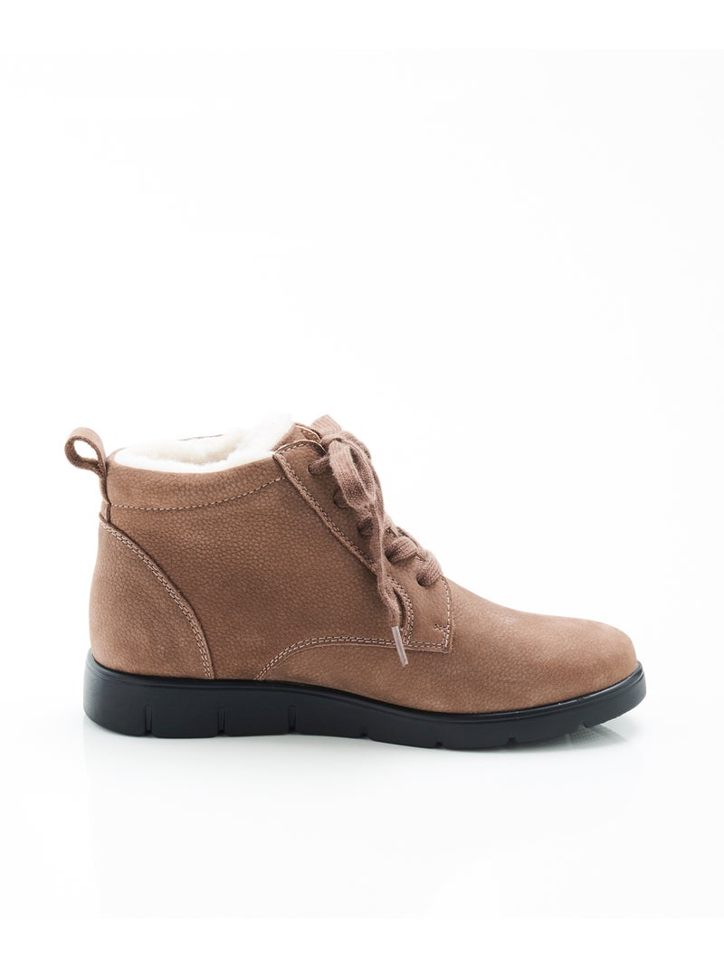 Bottillons zippés à lacets thermolactyl - damart Marron - Kiabi