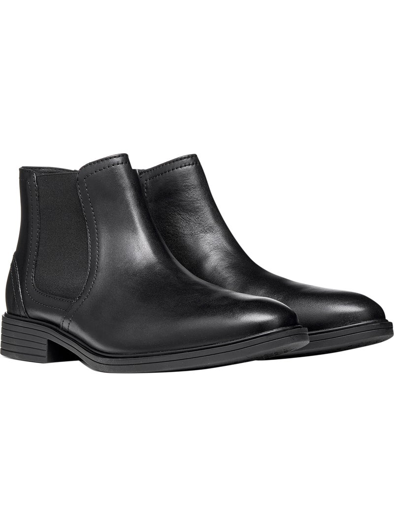 Bottine à cuir geox respira thorian man Noir - Kiabi