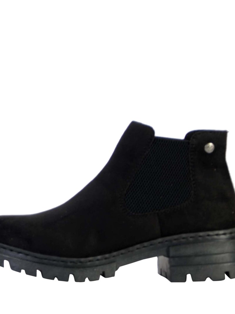 Bottine à Elastique Montante Rieker Microstretch Noir - Kiabi